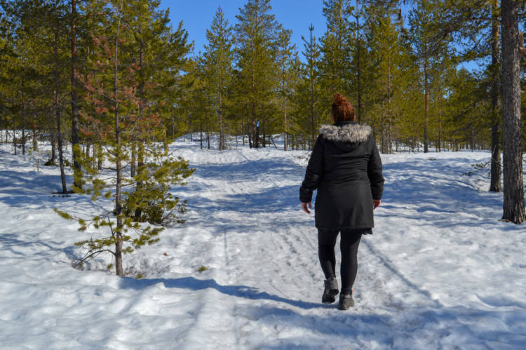 trilha em rovaniemi laponia finlandia