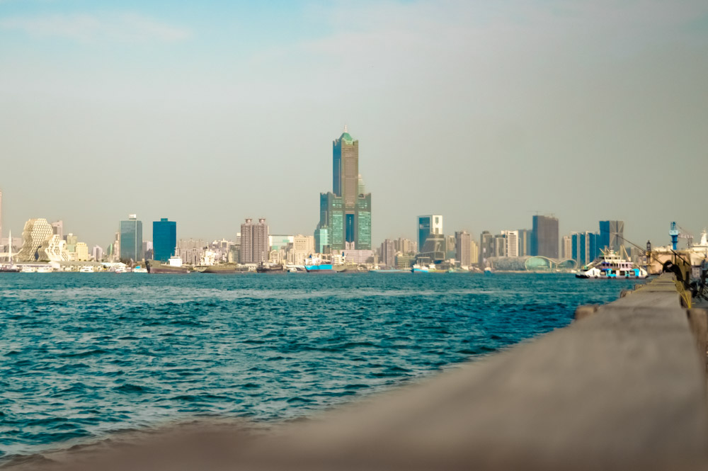 kaohsiung taiwan vista da ilha cijin island