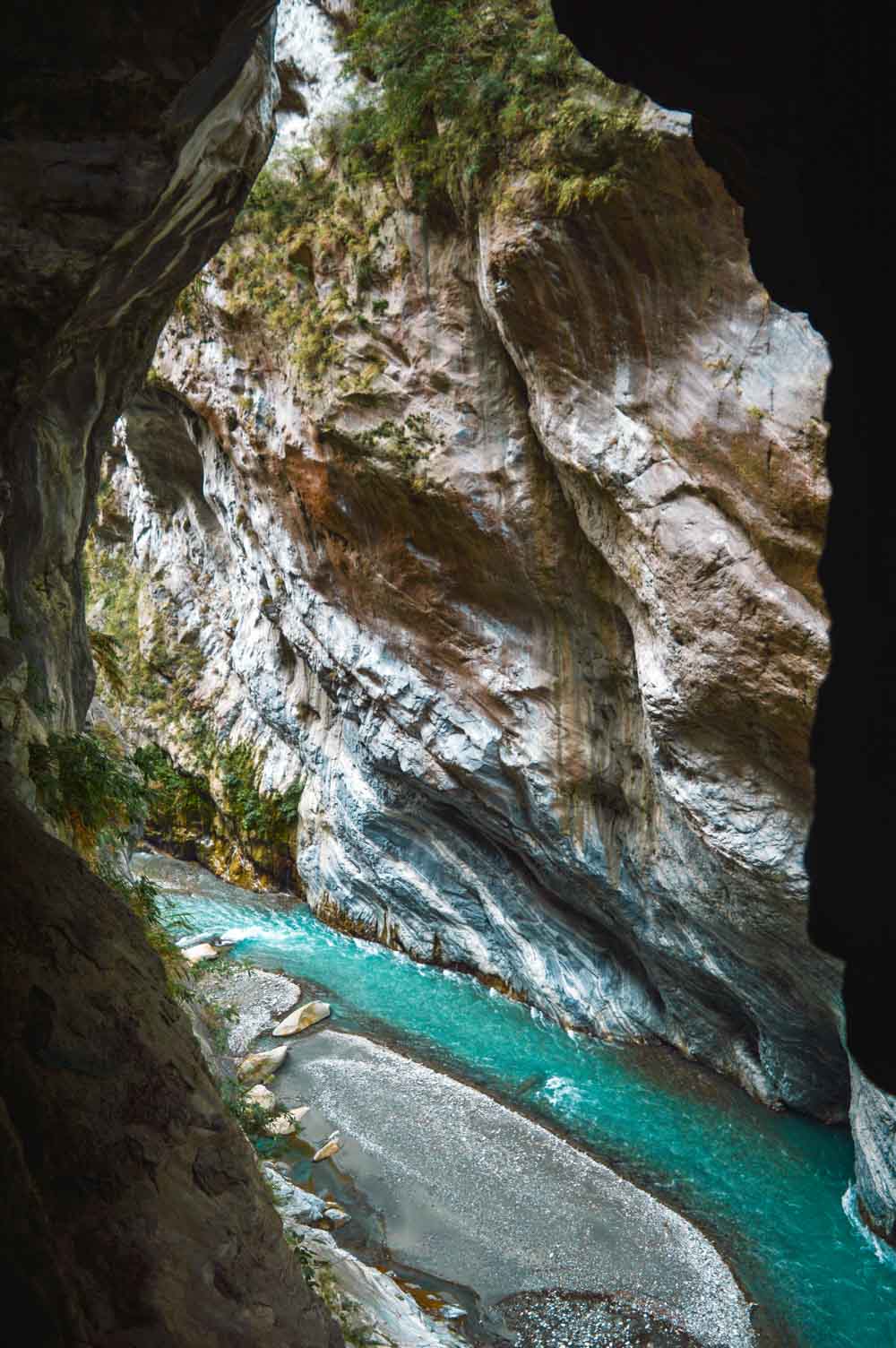 parque nacional taroko em taiwan canion de marmore e rio azul