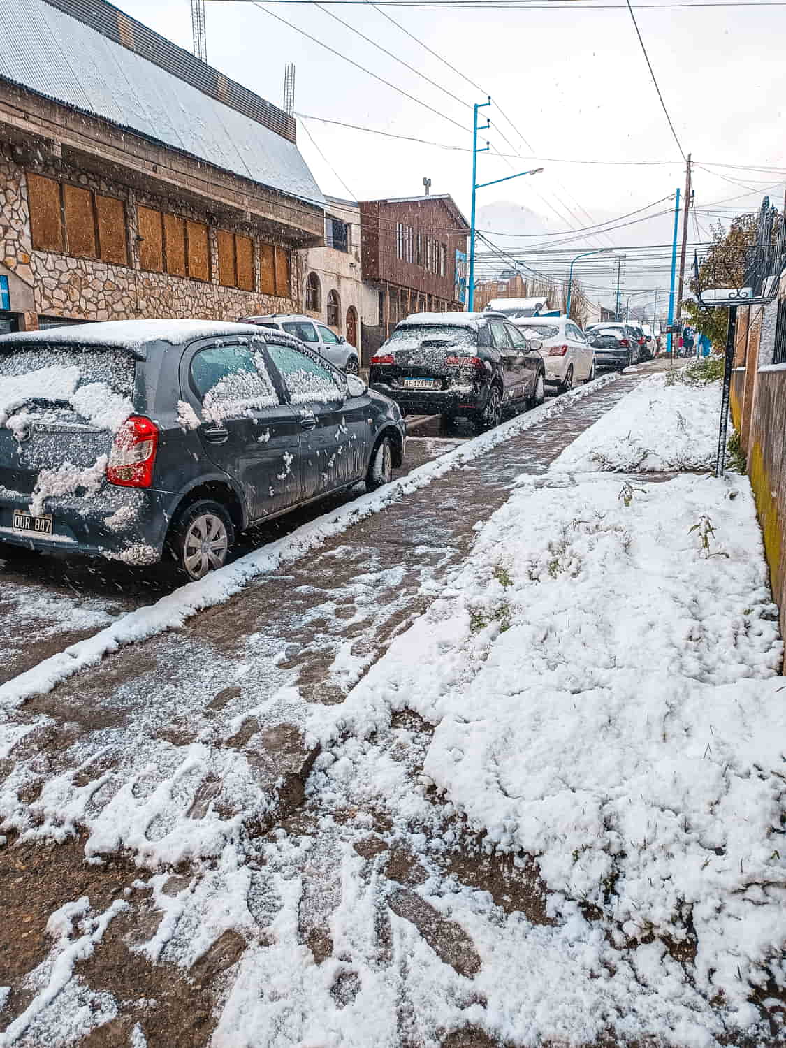 neve na argentina ushuaia